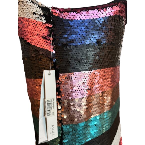 Aqua Luxe Sequined Mini Dress, Size Small, NWT - Picture 7 of 9
